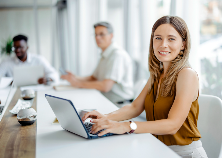 Woman in office